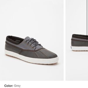 Keds Women’s Champ Duckie Lace-Up Grey Black Casual Shoes Sneakers SZ 8